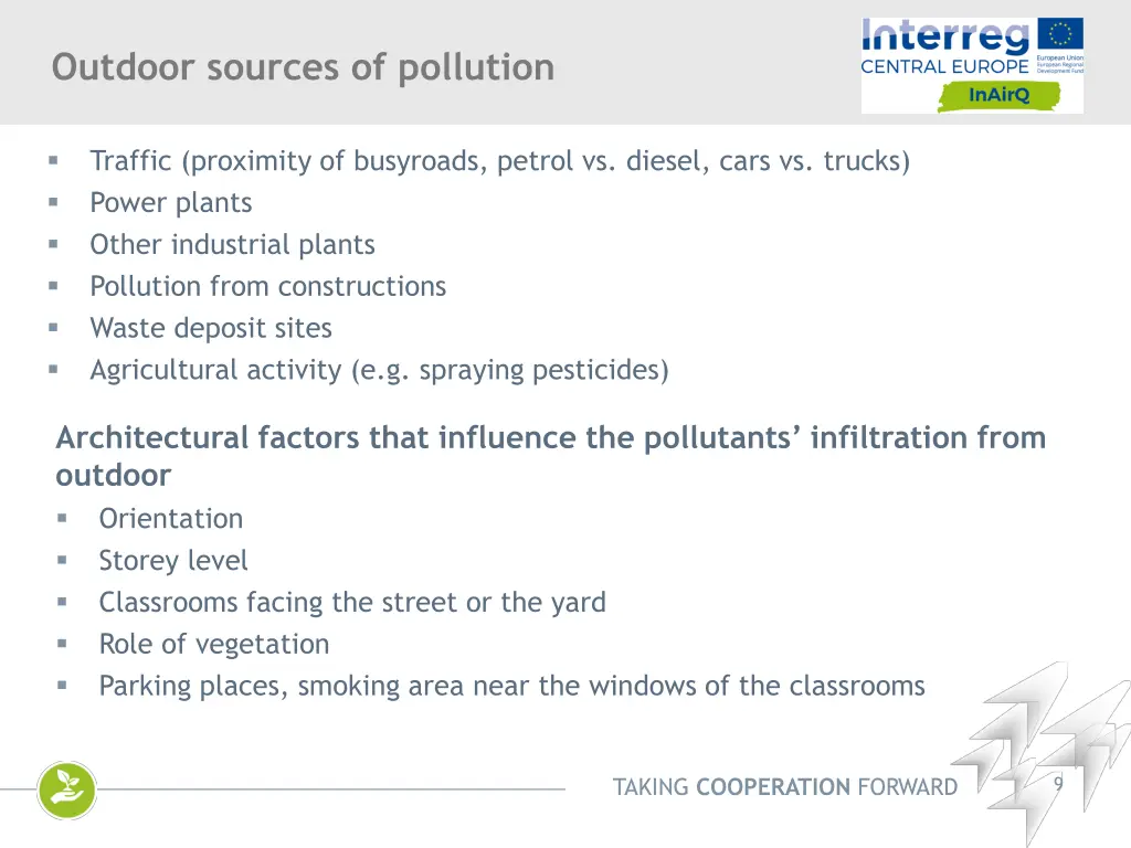 outdoor sources of pollution