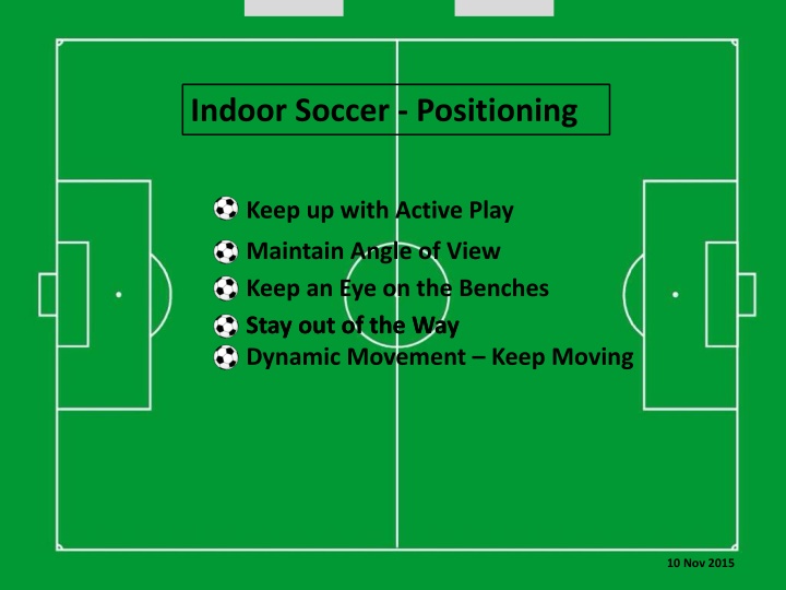 indoor soccer positioning