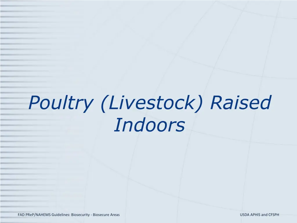 poultry livestock raised indoors