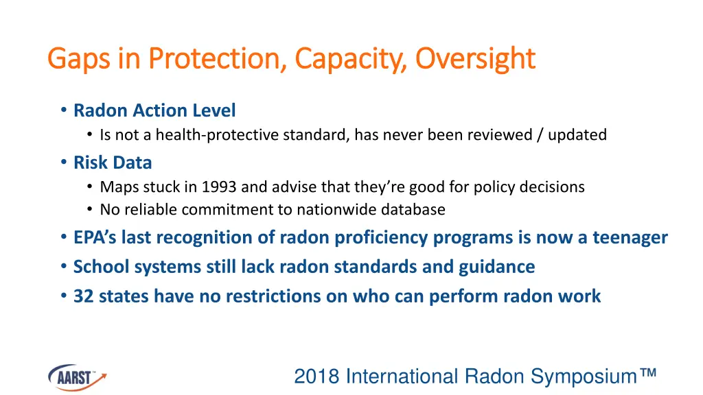 gaps in protection capacity oversight gaps