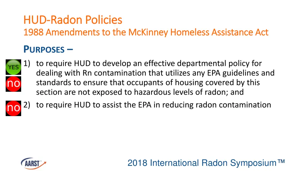 hud hud radon policies radon policies 1988