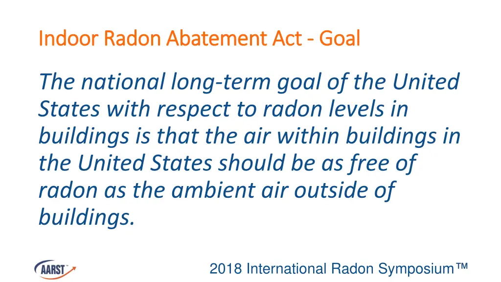 indoor radon abatement act indoor radon abatement