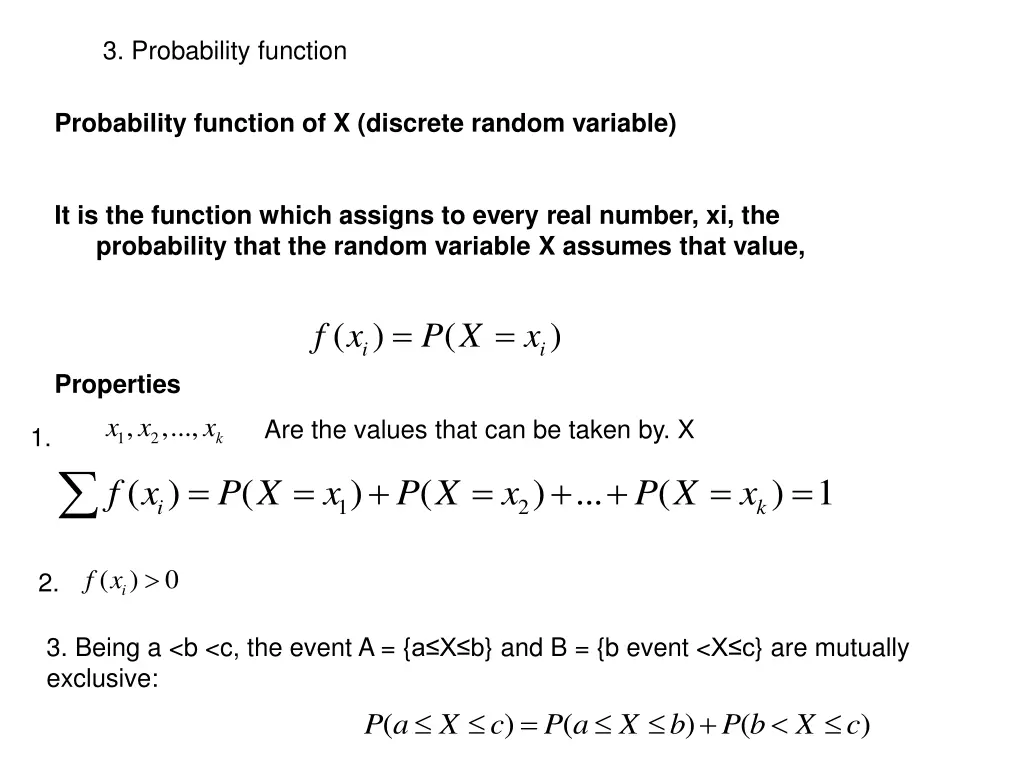 3 probability function