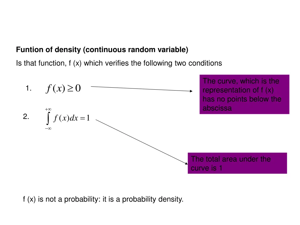 funtion of density continuous random variable