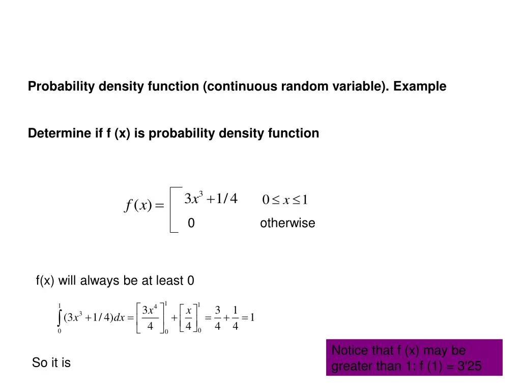 probability density function continuous random