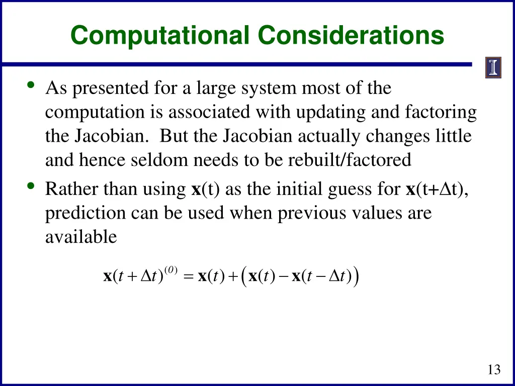 computational considerations