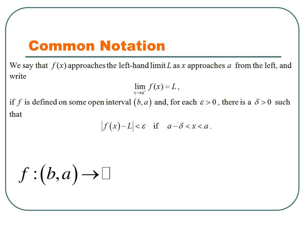 common notation