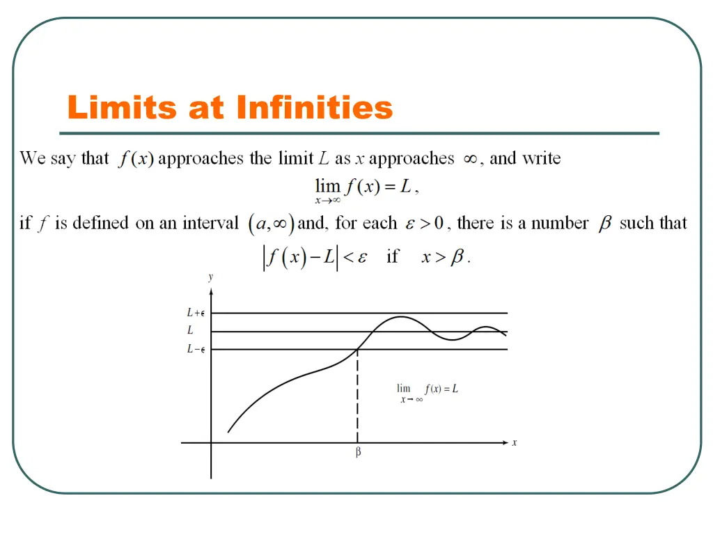 limits at infinities