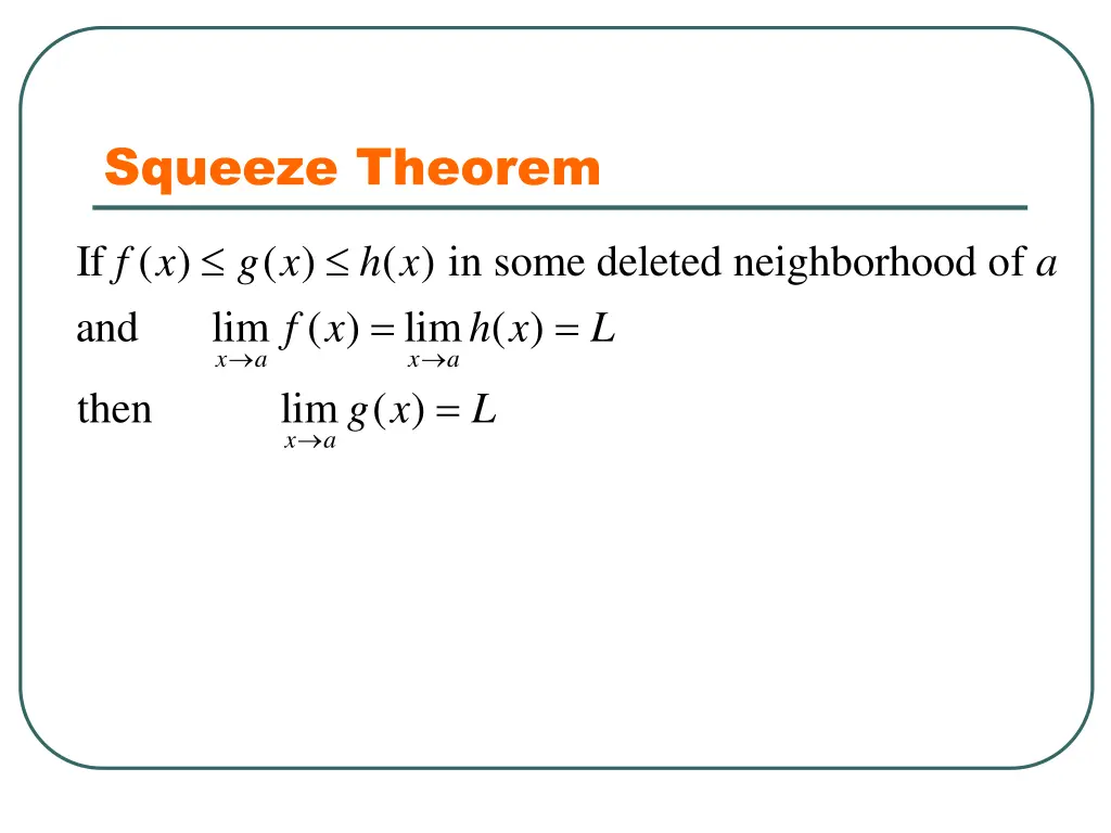 squeeze theorem