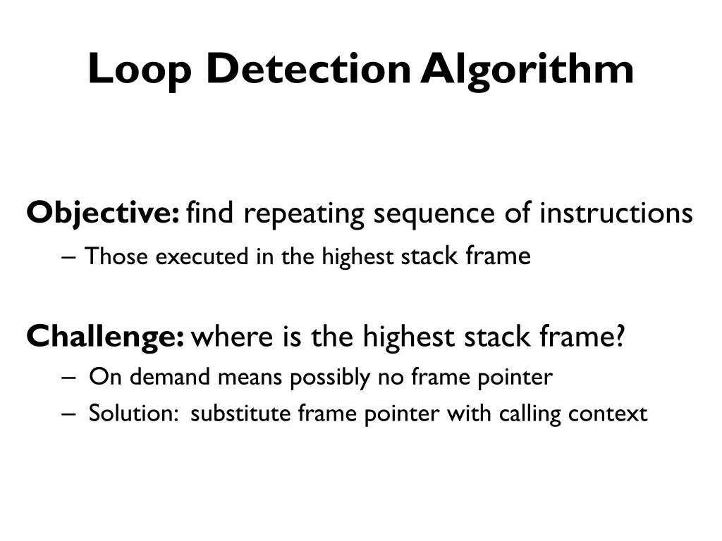 loop detection algorithm