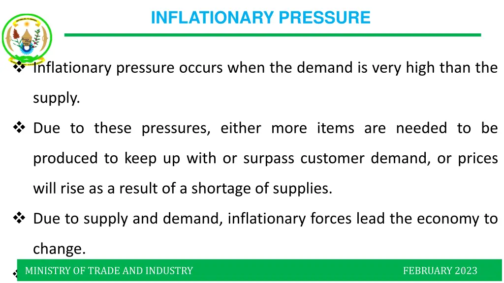 inflationary pressure