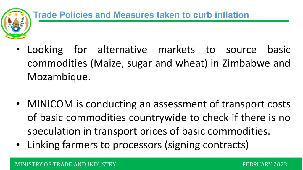 trade policies and measures taken to curb 2