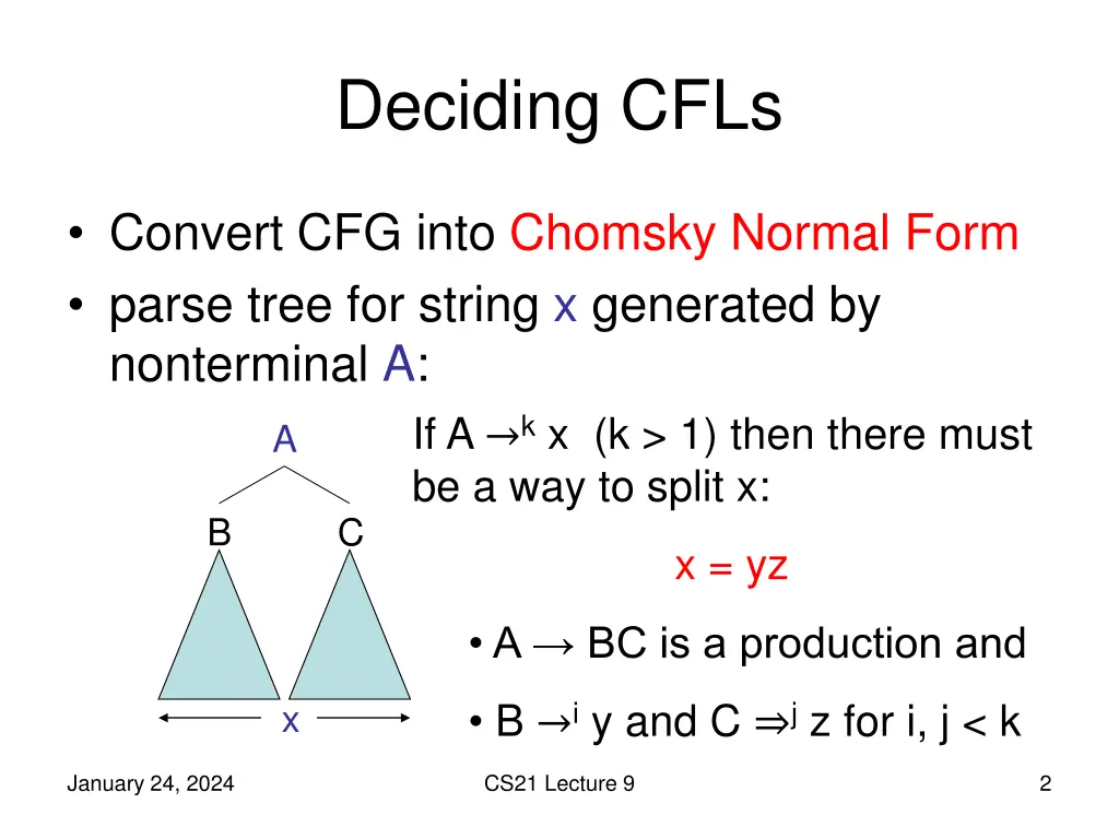 deciding cfls