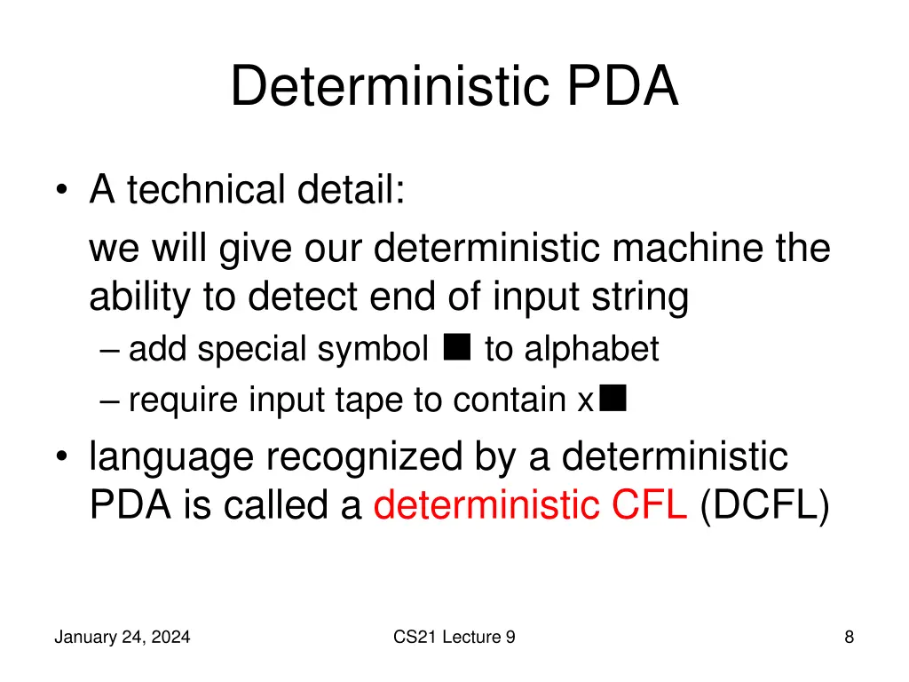 deterministic pda 1