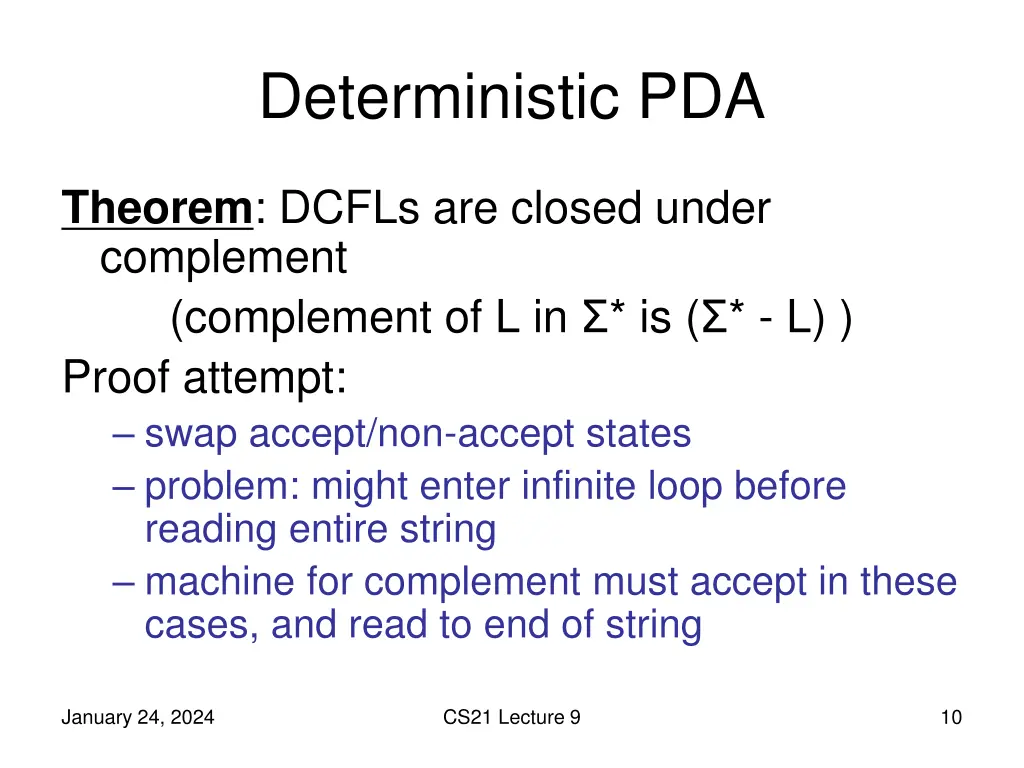 deterministic pda 2