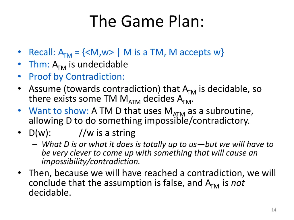 the game plan