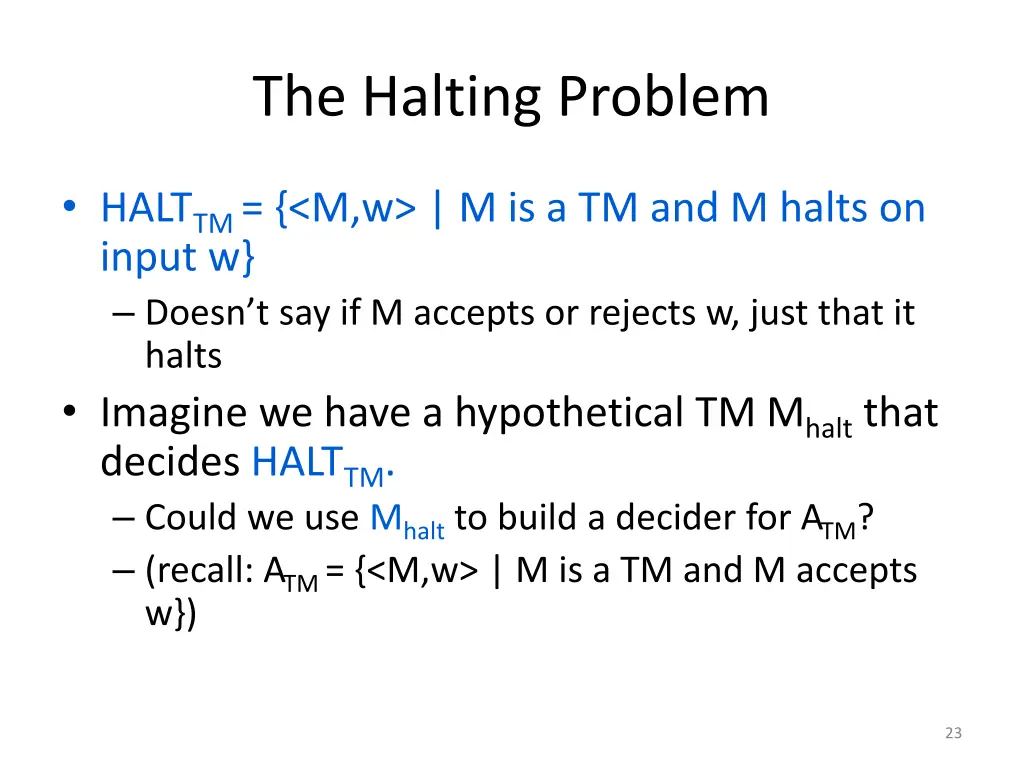 the halting problem