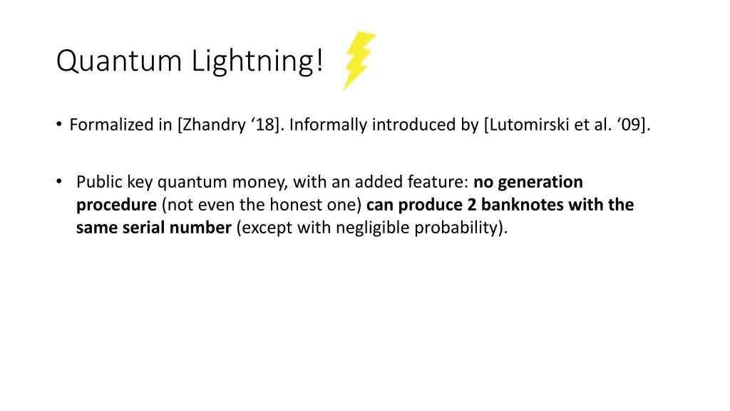 quantum lightning