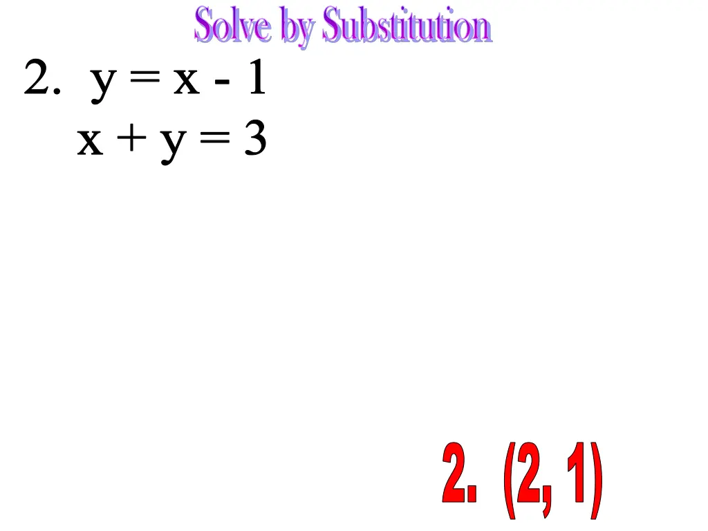 solve by substitution 1