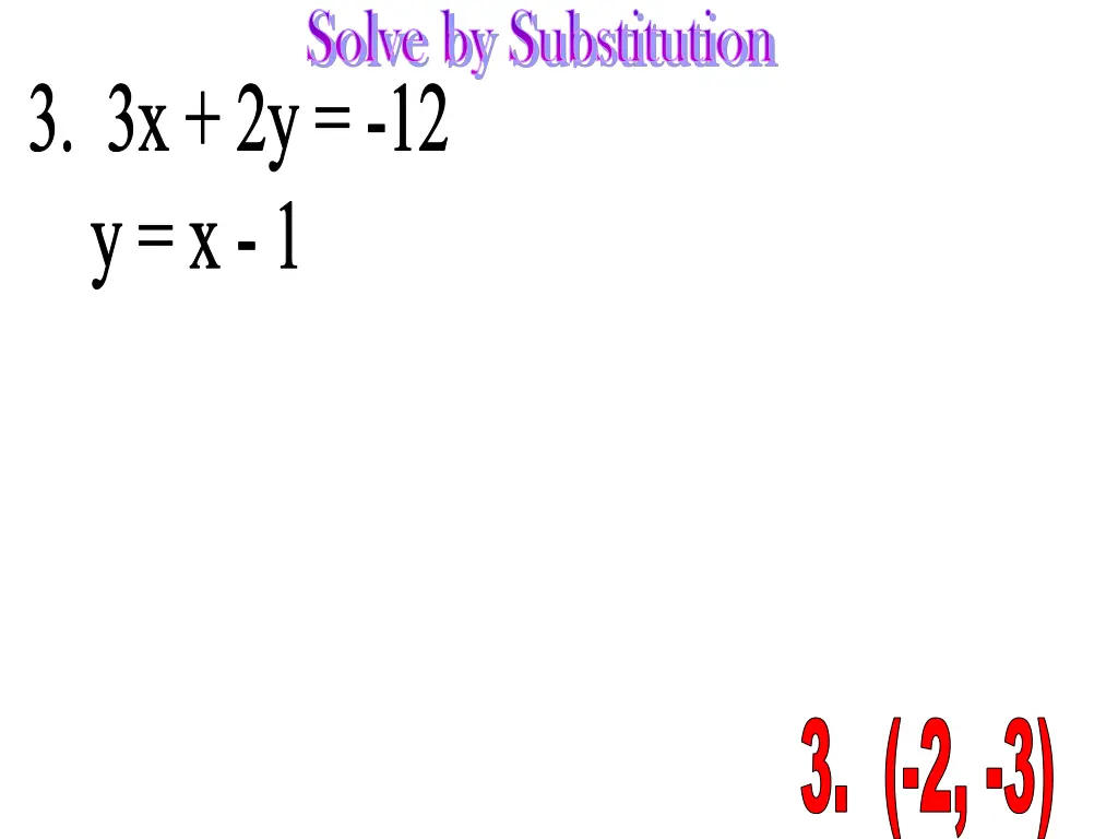 solve by substitution 2