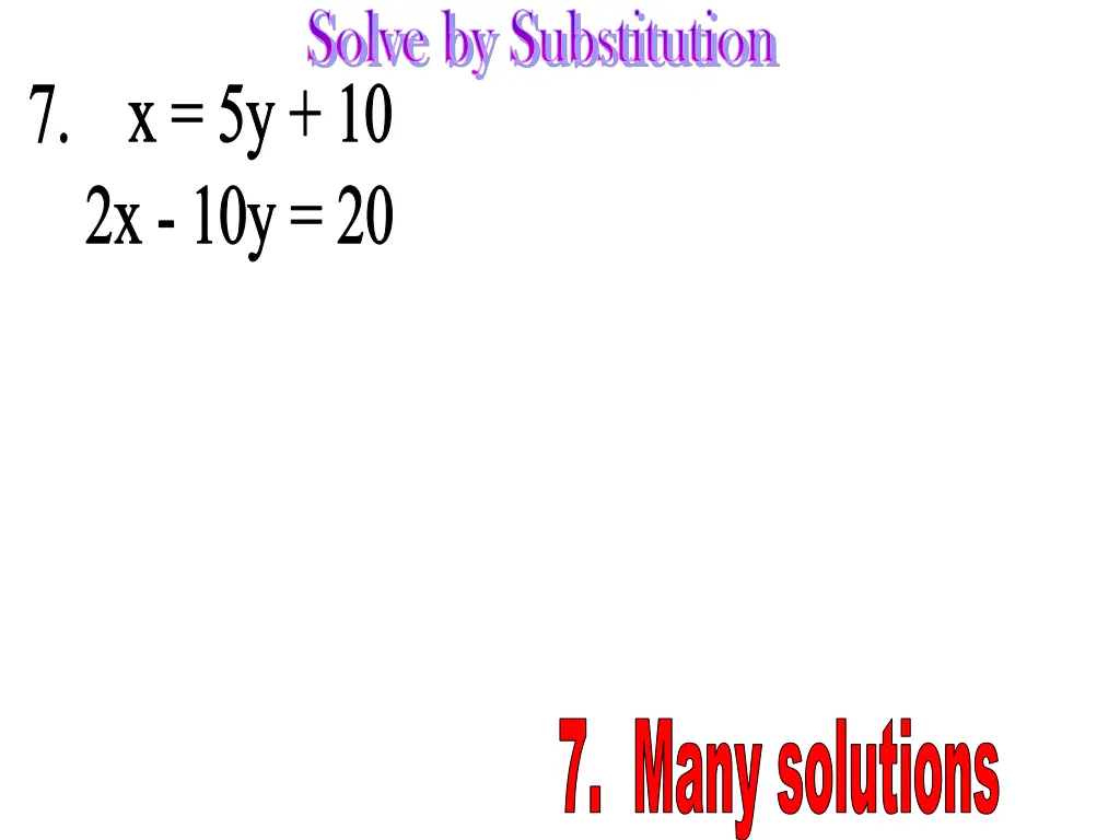 solve by substitution 6