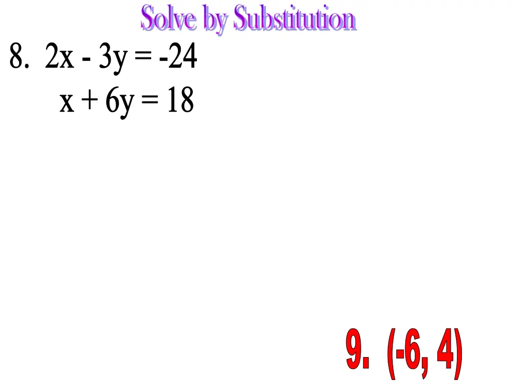 solve by substitution 7