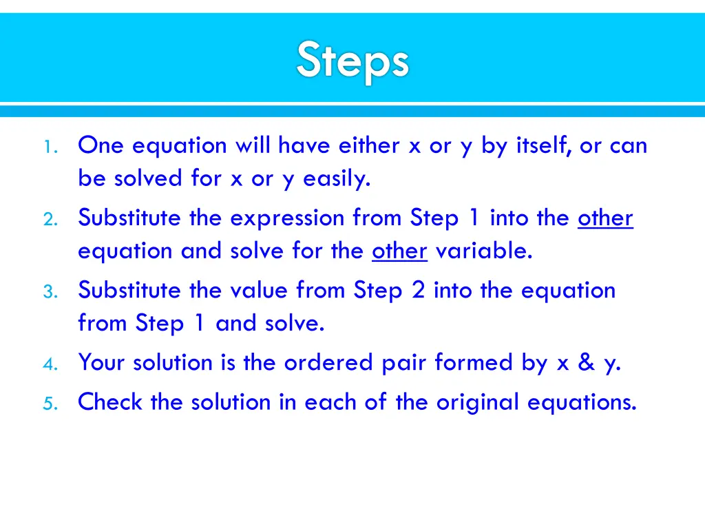 steps 1