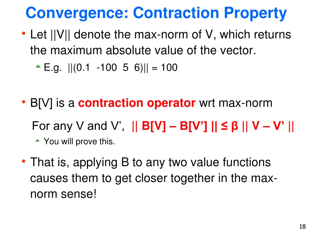 convergence contraction property