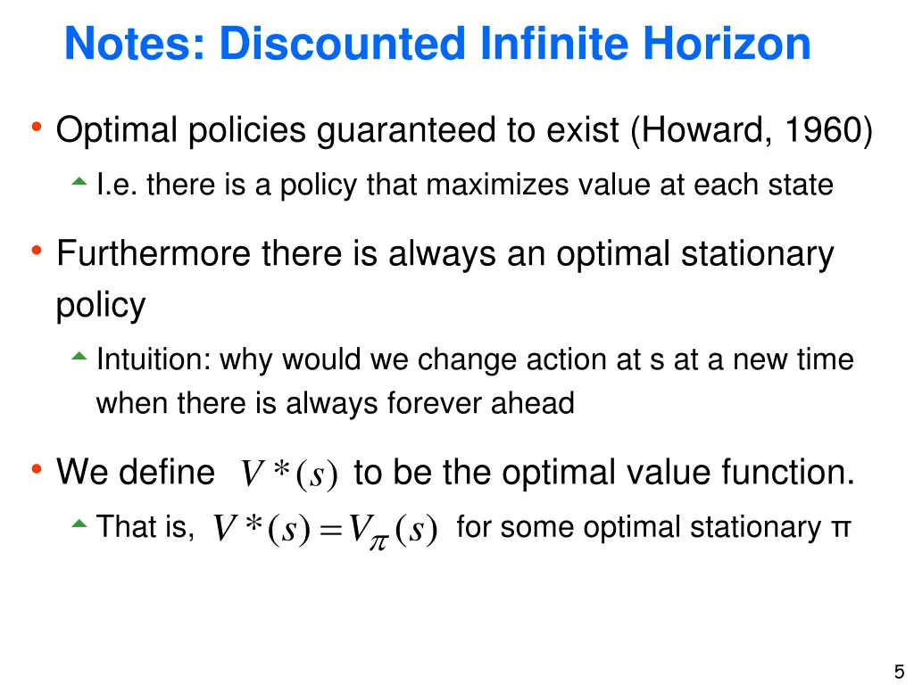 notes discounted infinite horizon