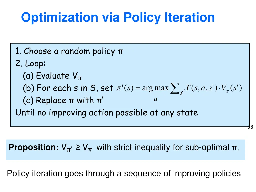 optimization via policy iteration 1