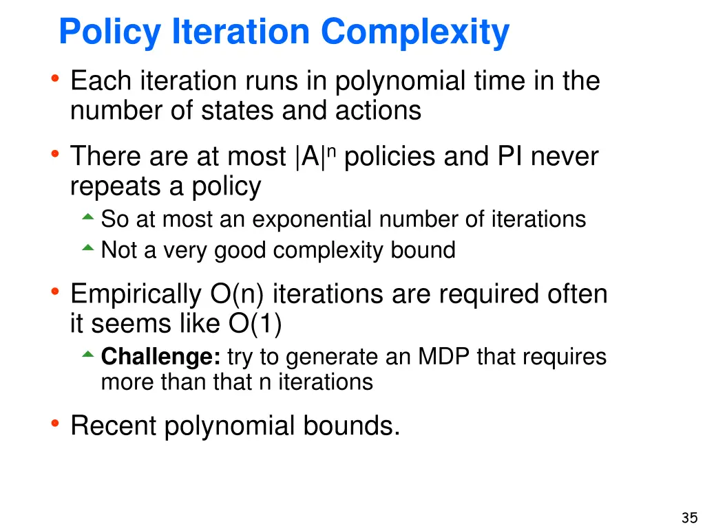 policy iteration complexity