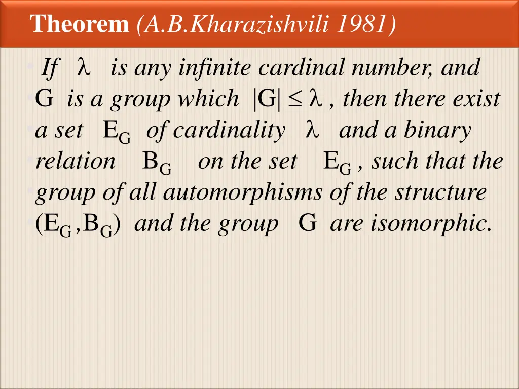 theorem a b kharazishvili 1981 if is any infinite