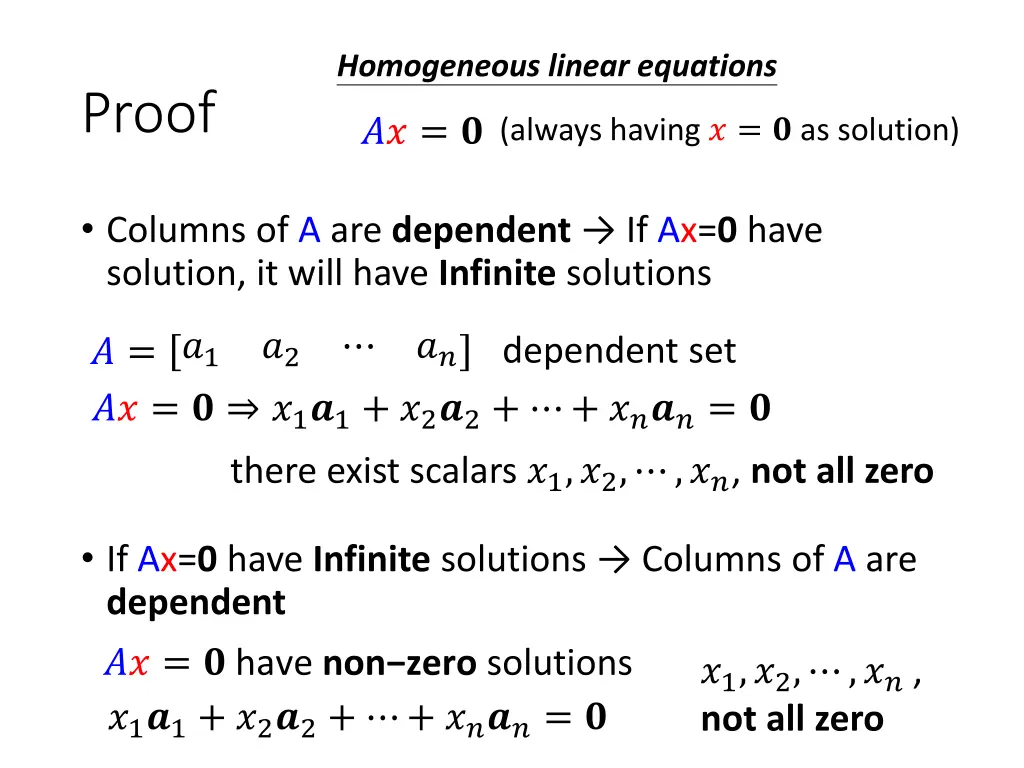 homogeneous linear equations