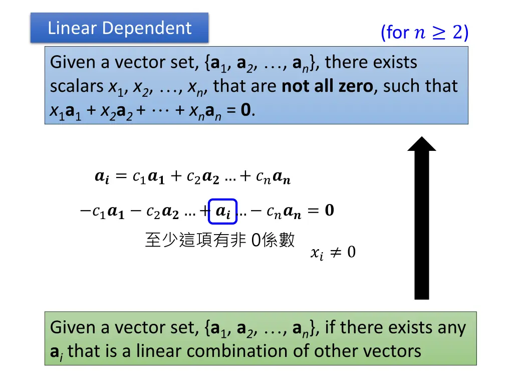 linear dependent 1