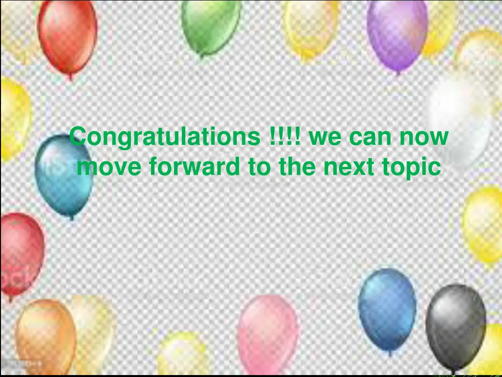 congratulations we can now move forward