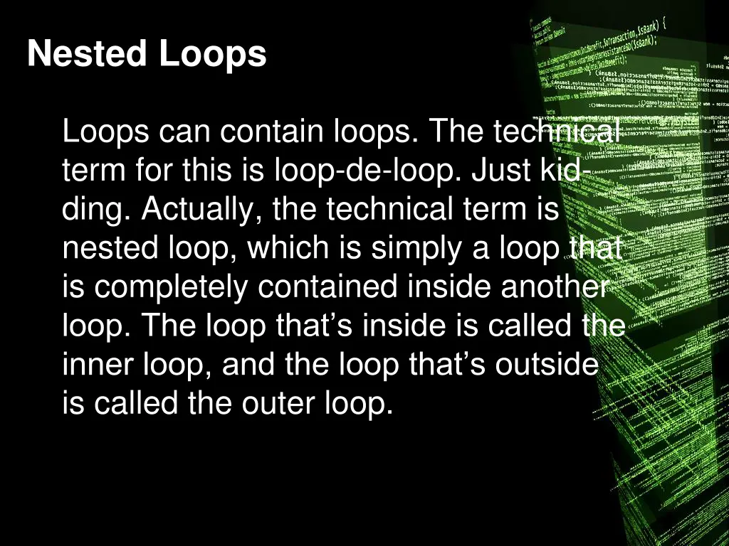 nested loops