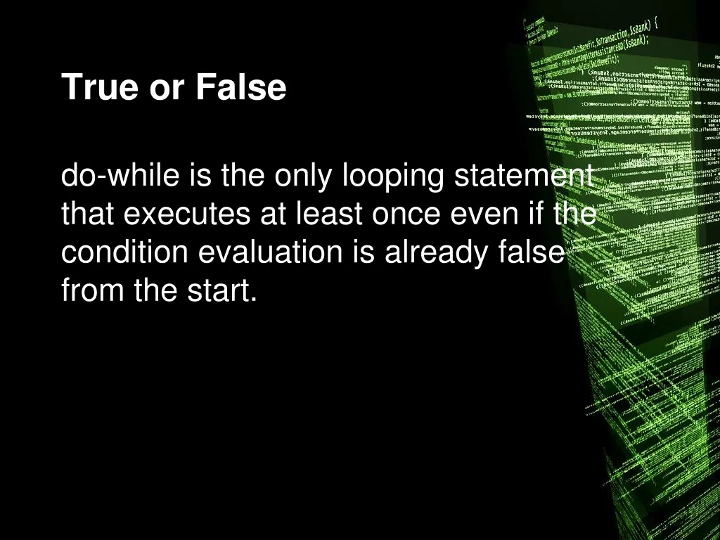 true or false 4