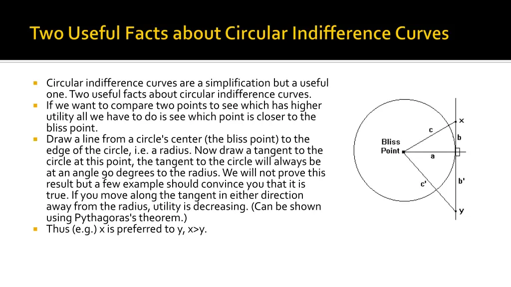 circular indifference curves are a simplification