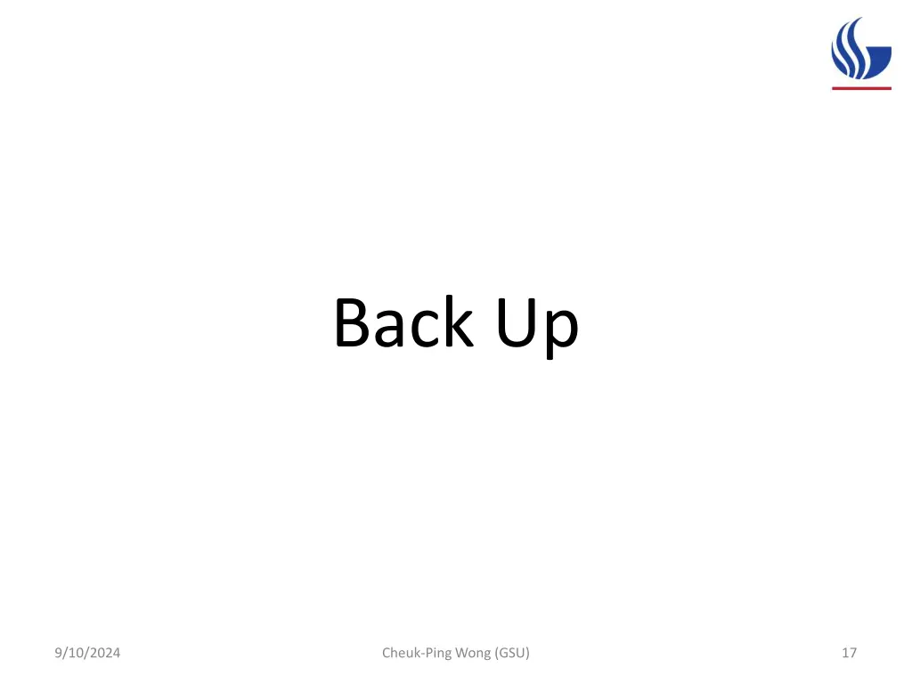 back up