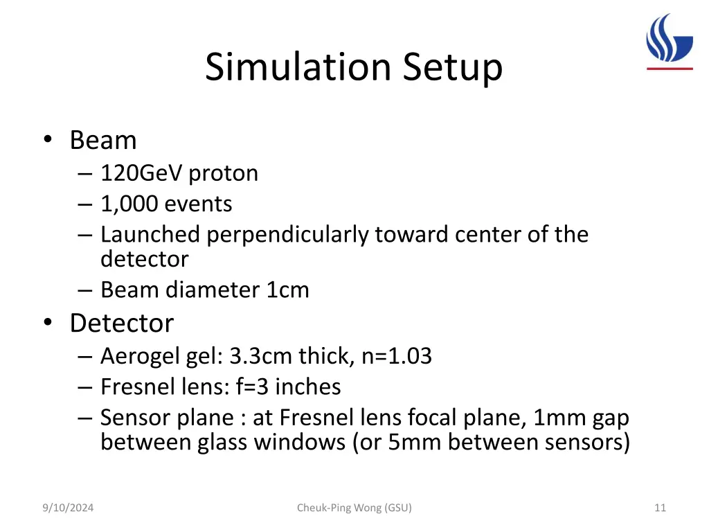 simulation setup