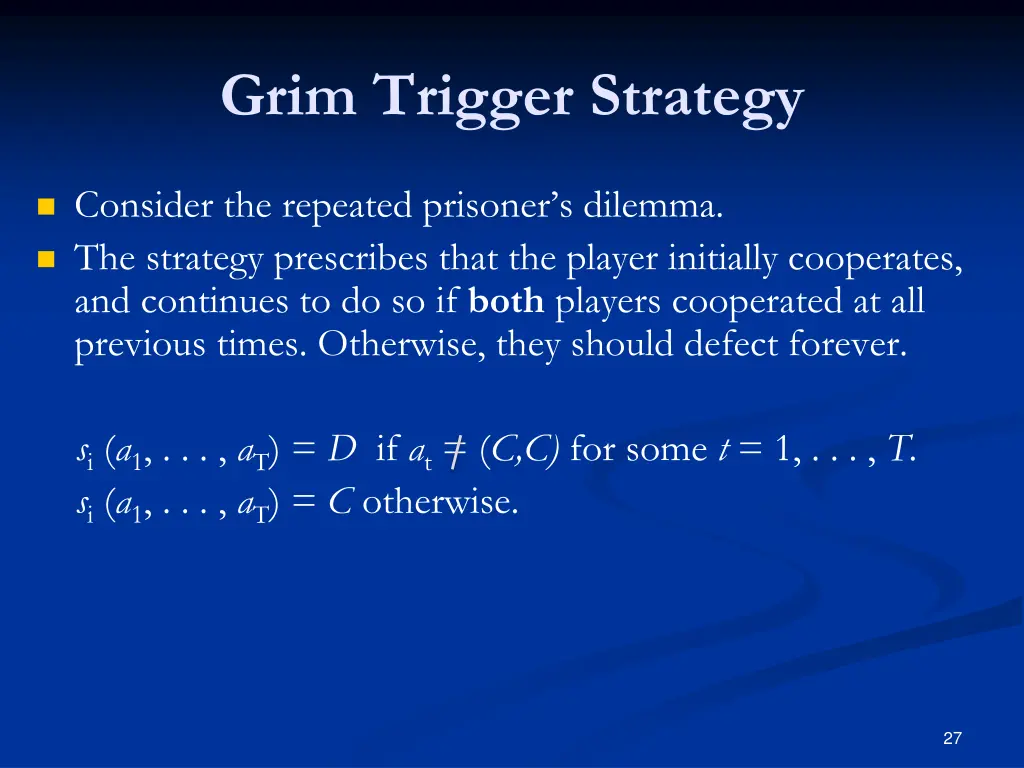 grim trigger strategy 1