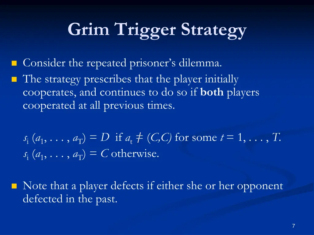 grim trigger strategy