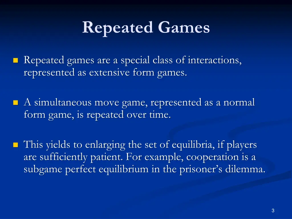 repeated games