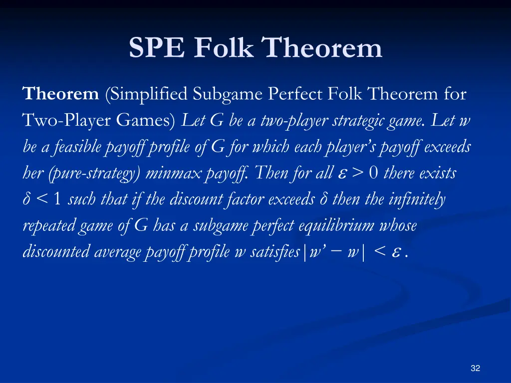 spe folk theorem