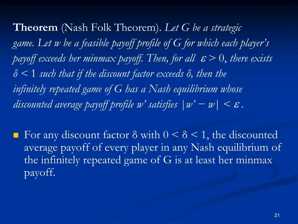 theorem nash folk theorem let g be a strategic