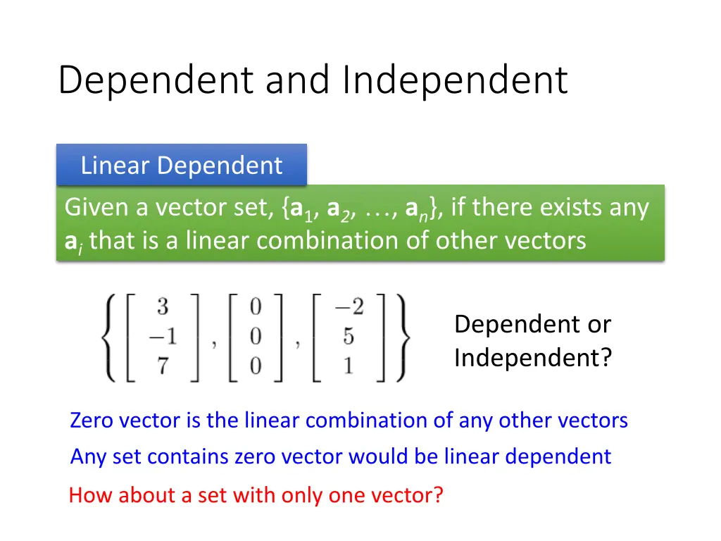 dependent and independent 1