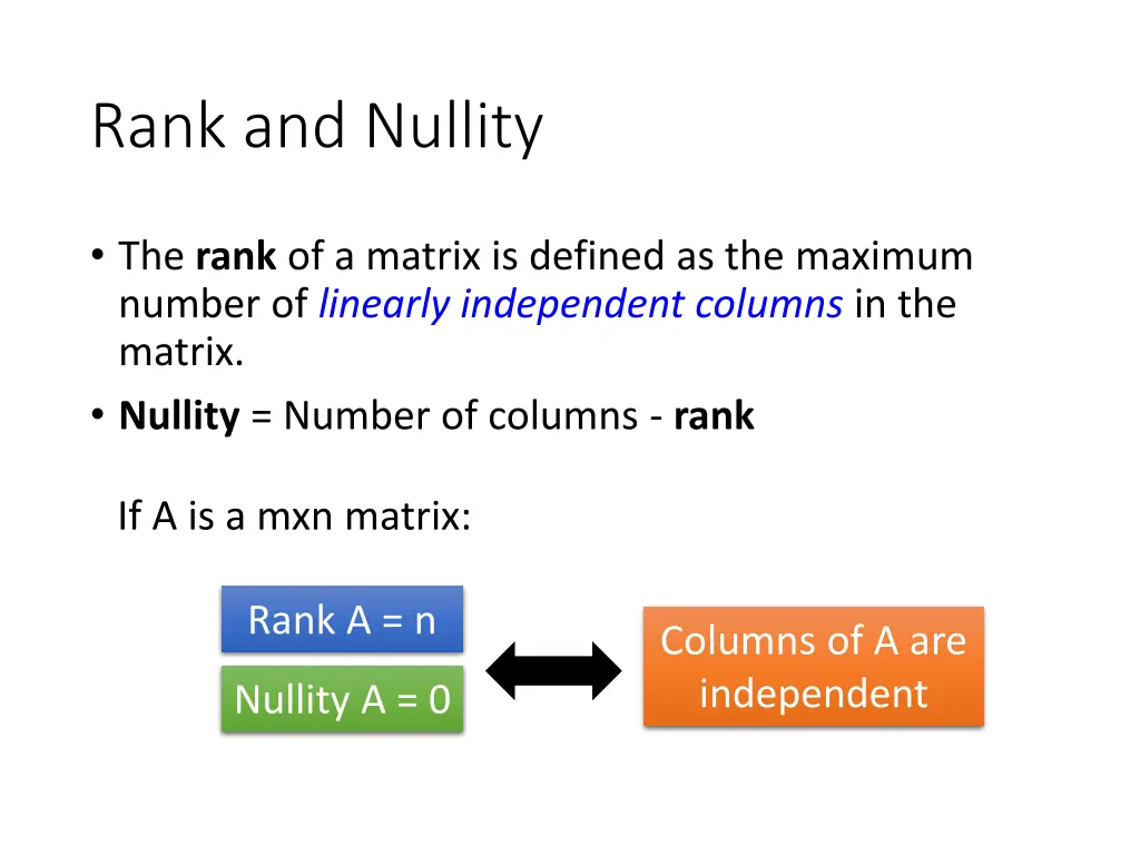 rank and nullity 3