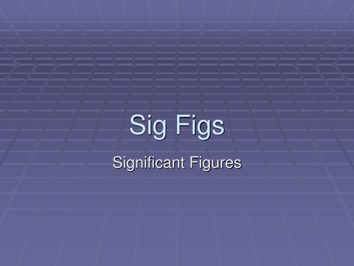 sig figs