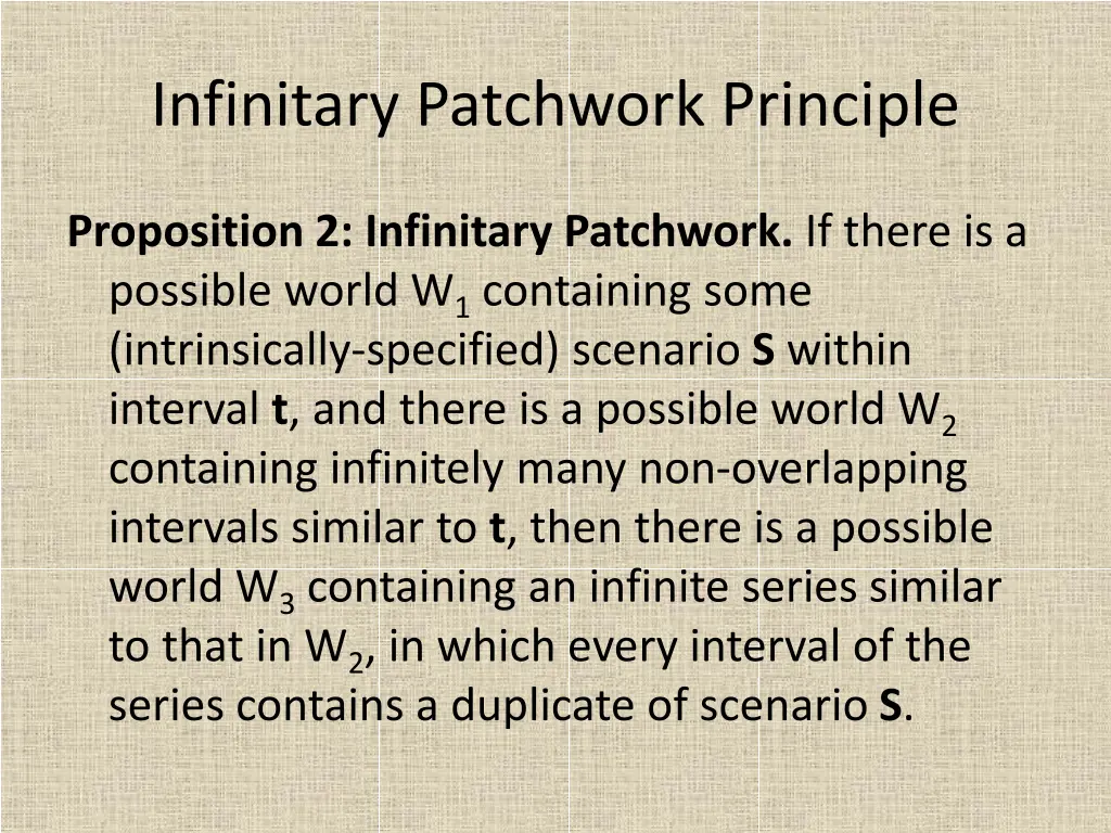 infinitary patchwork principle