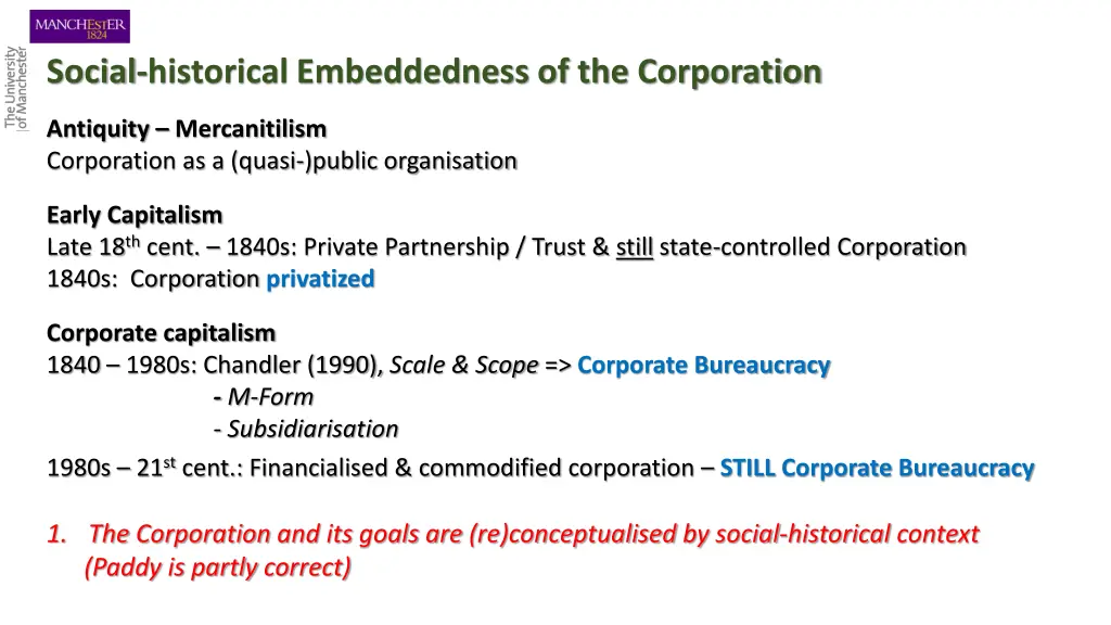 social historical embeddedness of the corporation